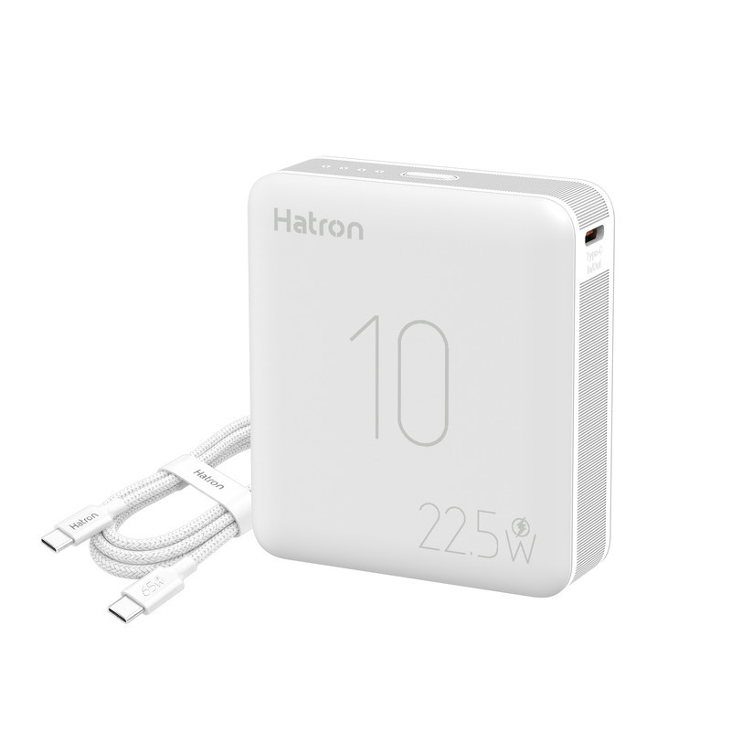 پاوربانک 22.5 وات هترون مدل HPB1065ME ظرفیت 10هزار میلی‌آمپرساعت