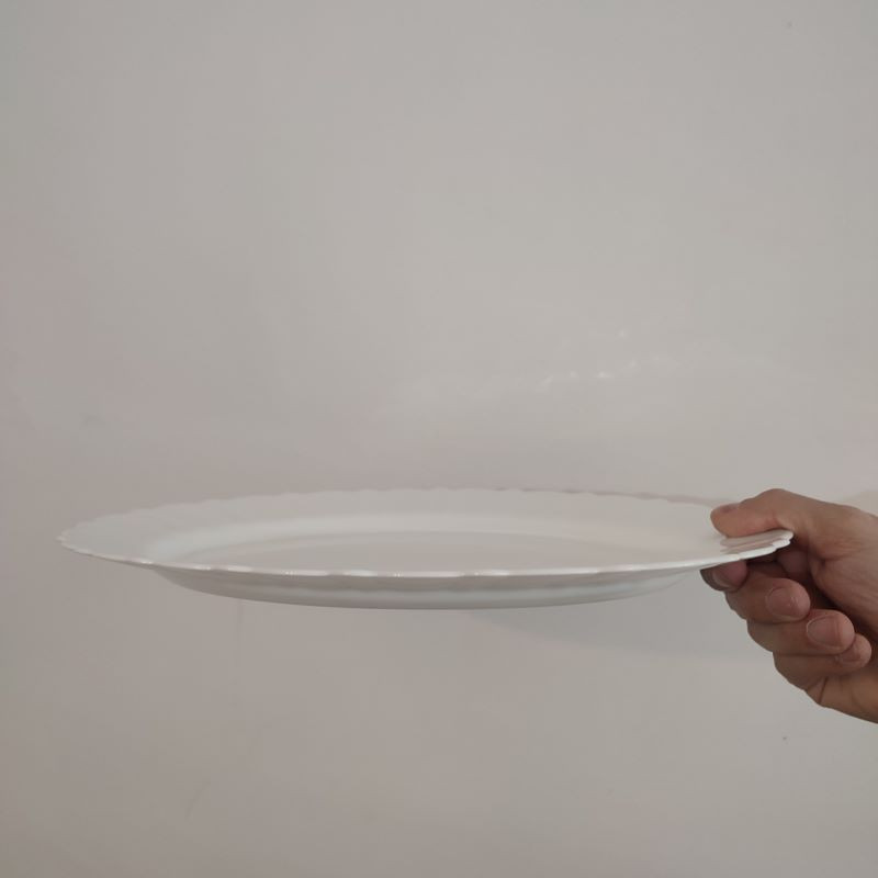 دیس برنج‌خوری آرکوپال طرح کنگره، مناسب سرو و پذیرایی، شستشو با دست و ماشین‌ظرفشویی، بسته 2 عددی