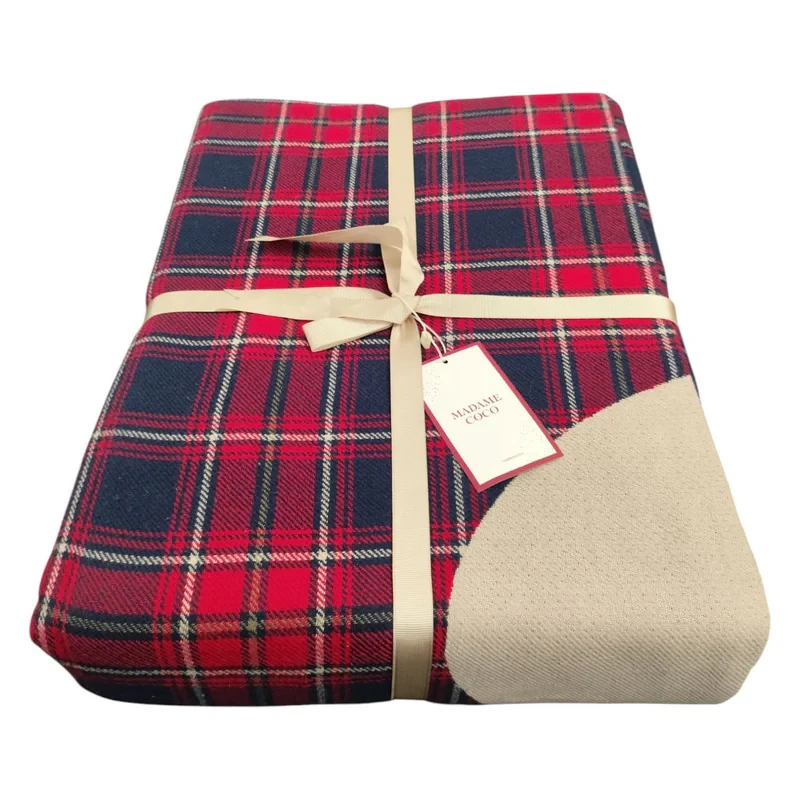 روتختی دو نفره مادام کوکو مدل Valensole Kirmizi سایز 240x220 سانتی‌متر