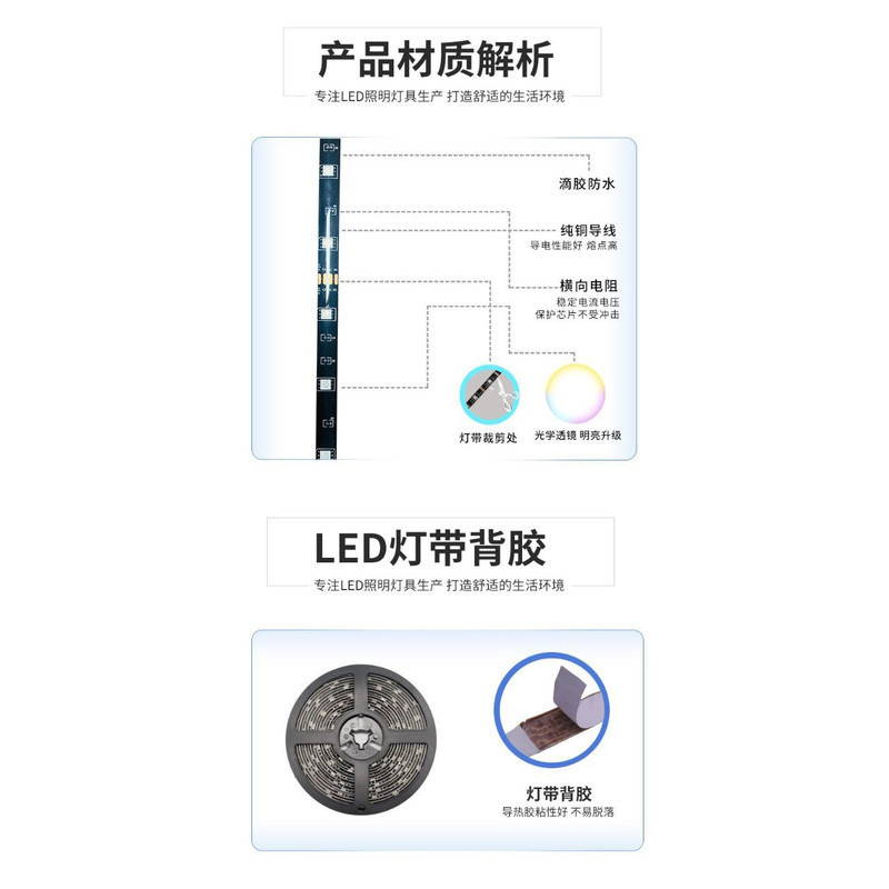 ریسه ال ای دی استریپ لایت مدل  5050SMD طول 5 متر