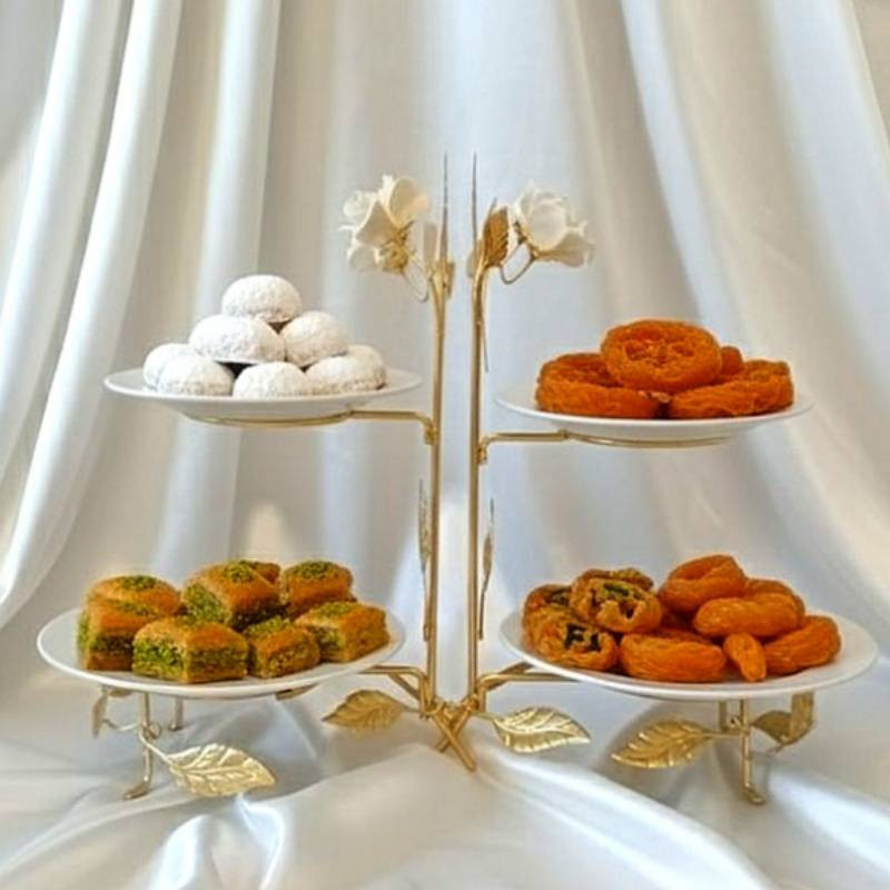 شیرینی خوری مدل دو طبقه مجموعه دو عددی
