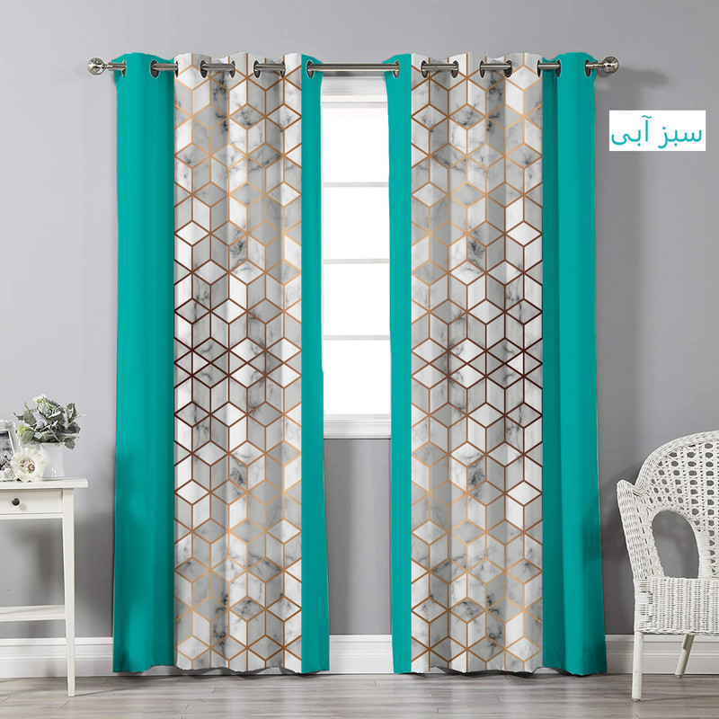 پرده نیروانا مدل pl2314  سایز 280x140 سانتی‌متر مجموعه 2 عددی