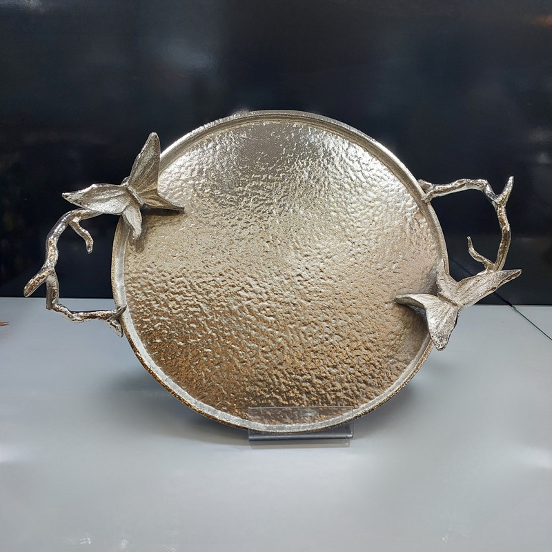 سینی مدل آلومینیوم طرح چکشی پروانه