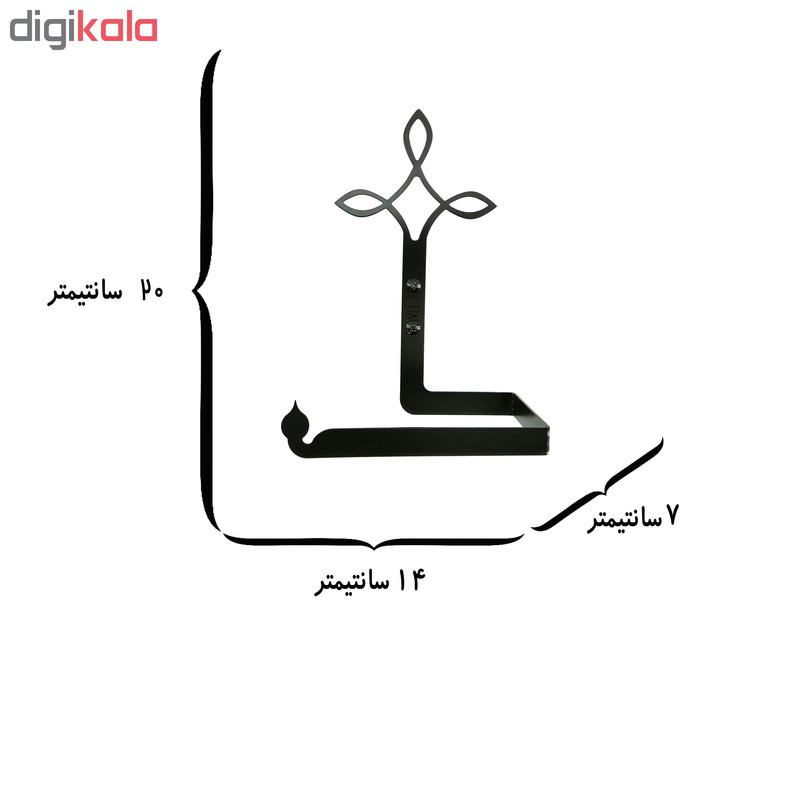 پایه رول دستمال کاغذی ملو طرح تریفول کد KMJ6