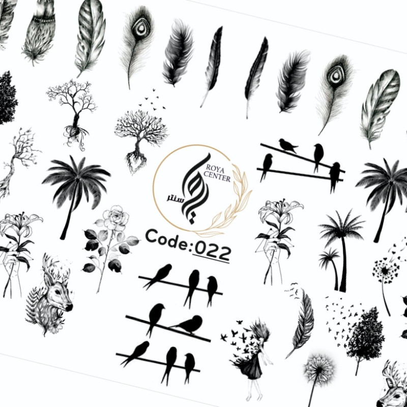 برچسب لنز ناخن مدل 022