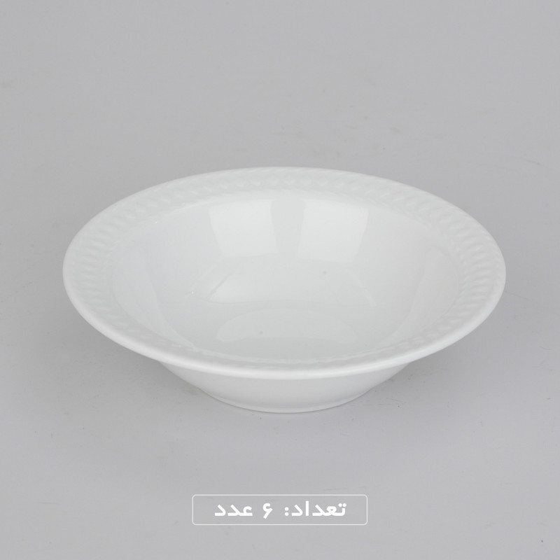 سرویس غذاخوری 28 پارچه چینی زرین ایران سری رادیانس مدل White 2 درجه عالی