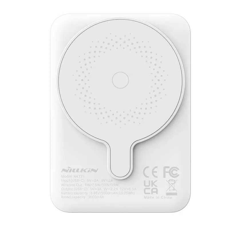 پاوربانک 15 وات نیلکین مدل MagSafe PowerStone Magnetic ظرفیت 5000 میلی‌آمپرساعت