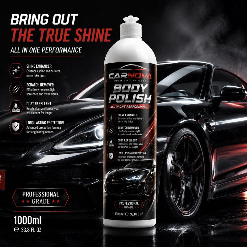 پولیش زبر بدنه خودرو کارنوا مدل Body-Polish وزن 1000 گرم