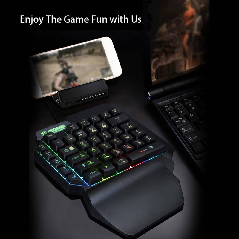 کیبورد گیمینگ شیپادو مدل RGBF6، سوییچ ممبران، Tenkeyless، نورپردازی LED RGB