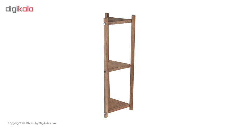استند گلدان 3 طبقه چوبی کد 002 مدل F-62-F63، مناسب قرار دادن گلدان و لوازم تزئینی، ابعاد 79×26×26 سانتی‌متر، وزن 2060 گرم