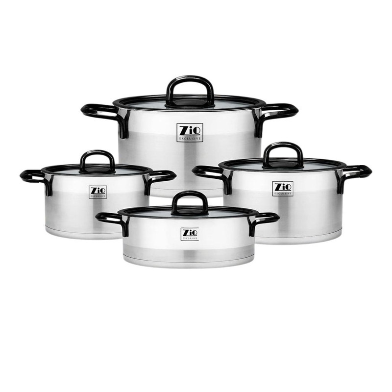 سرویس قابلمه و تابه استیل ۸ پارچه زیو مدل ZCS-13784S26