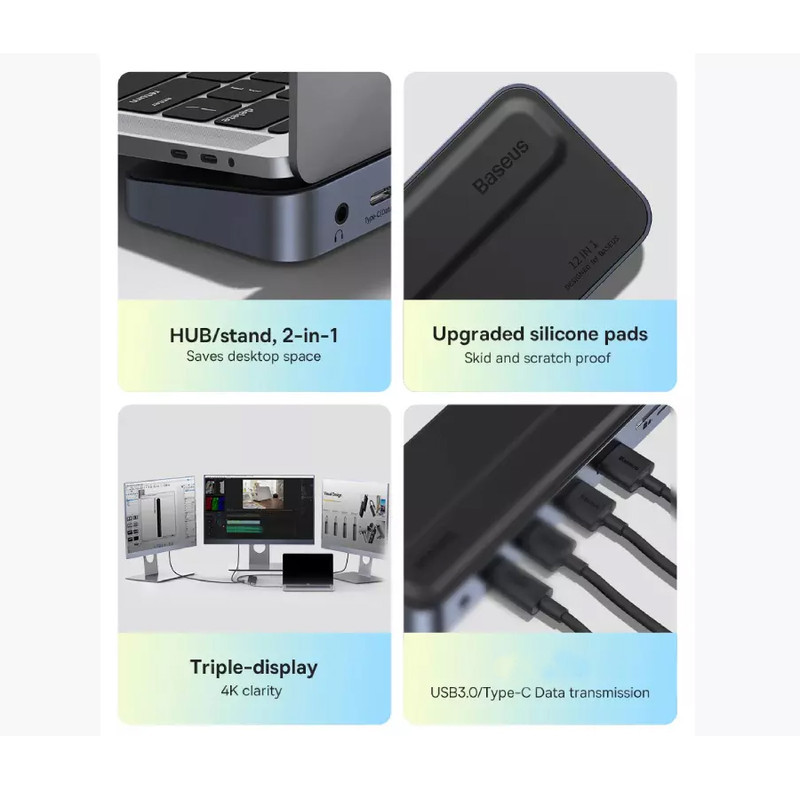 هاب 12 پورت USB-C باسئوس مدل BS-OH062