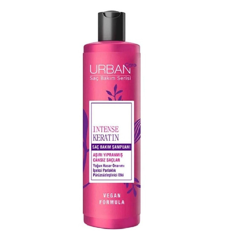 شامپو ترمیم کننده مو اربن کر مدل  INTENSE KERATIN مناسب برای موهای آسیب دیده حجم 330 میلی لیتر