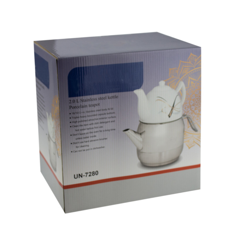 ست کتری قوری مدل لوله ای کد un-7280