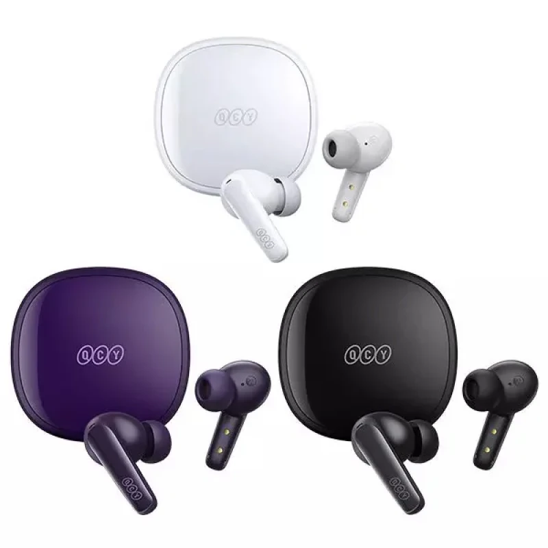 هدفون بلوتوثی کیو سی وای مدل T13X با نویز کنسلینگ میکروفون (ENC)، درگاه شارژ USB Type-C، دارای میکروفون چهارگانه، امکان حذف صدای مزاحم محیط، مقاوم در برابر رطوبت و عرق