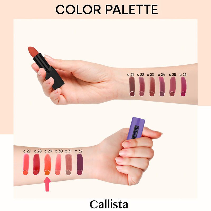 رژ لب جامد کالیستا سری Hydra Color شماره C29