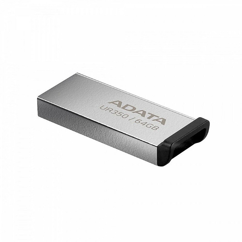 فلش مموری ای‌دیتا مدل UR350 ظرفیت 64 گیگابایت، رابط USB 3.2، سرعت خواندن 100 مگابایت بر ثانیه، مقاوم در برابر ضربه و سازگار با ویندوز و مک