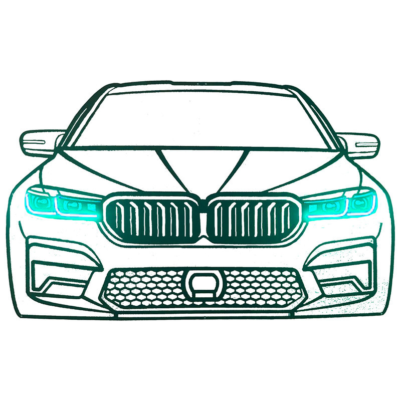 چراغ دیواری نئونی طرح ماشین bmw