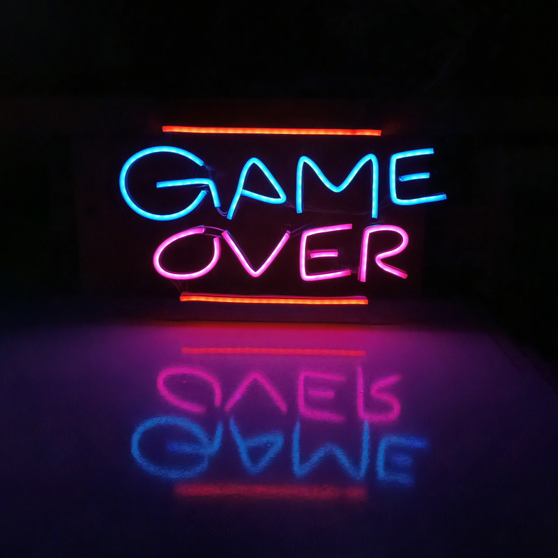 چراغ نئونی طرح Game Over کد 2025