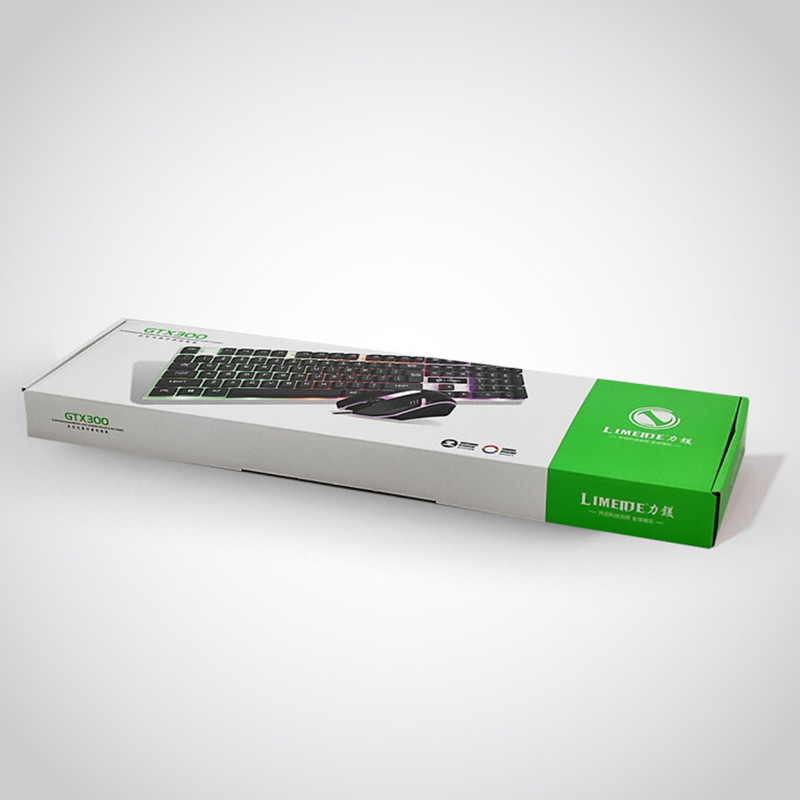 کیبورد و ماوس گیمینگ لایماید مدل GTX-300، سوئیچ ممبران، Full-size، نورپردازی LED RGB