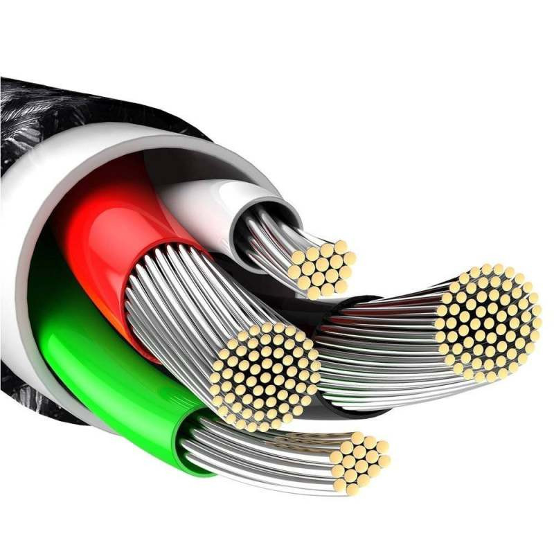 کابل تبدیل USB به لایتنینگ باسئوس مدل Tungsten fast charging data طول 1 متر