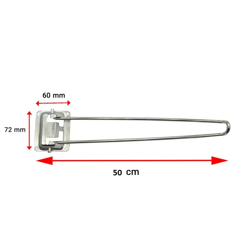 پایه میز مدل تاشو پیچ یار کد 50 مجموعه 4 عددی