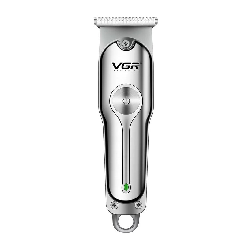 ماشین اصلاح موی سر و صورت وی جی ار مدل V-071 با تیغه دوار روکش الماس، موتور 8500 دور در دقیقه، باتری 600 میلی‌آمپر ساعت، شارژ USB، استفاده خشک و مرطوب و شانه قابل تنظیم دستی