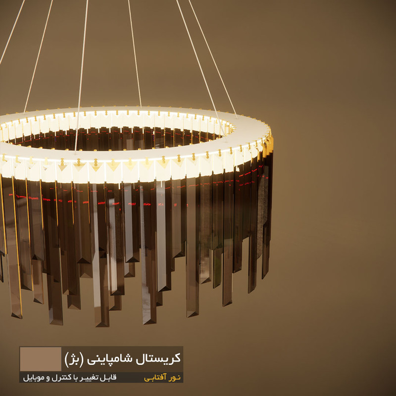 لوستر نورکیا مدل تک حلقه قندیلی کد 1R-55G