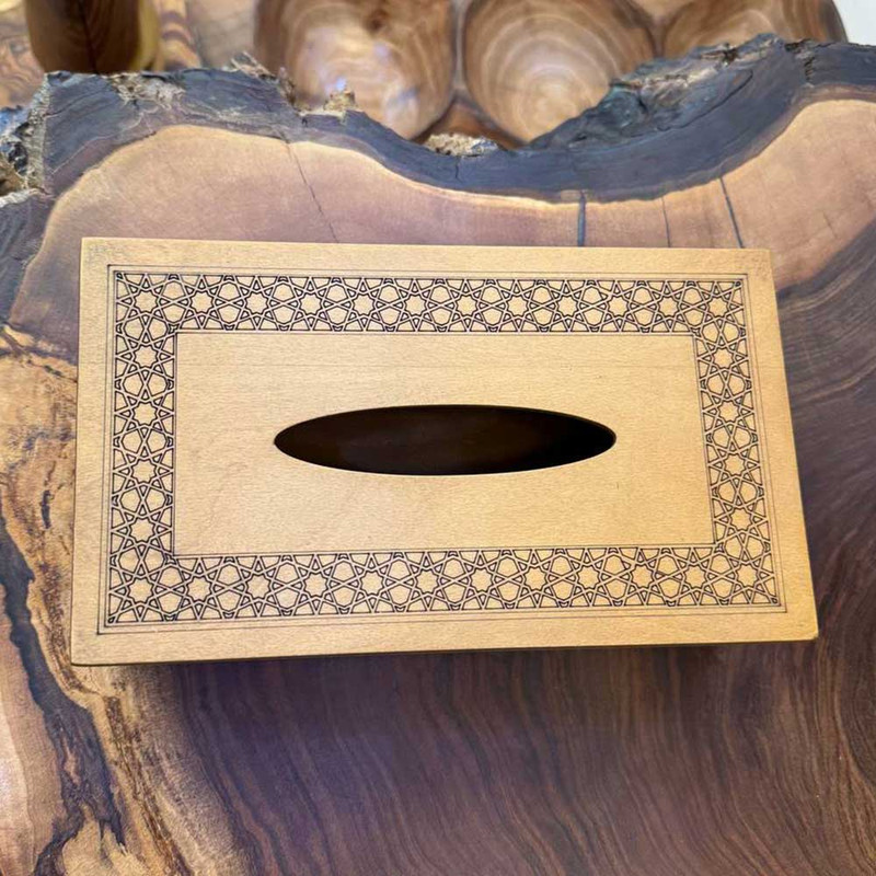 جعبه دستمال کاغذی مدل حکاکی سنتی