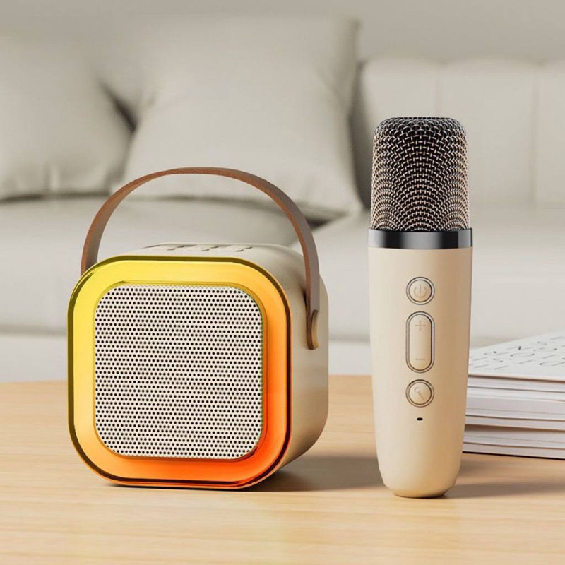 اسپیکر بلوتوثی قابل حمل مدل KARAOKE به همراه میکروفن