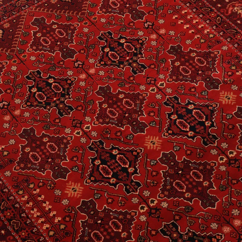 فرش ماشینی بزرگمهر کد 78010 طرح بلوچی زمینه لاکی