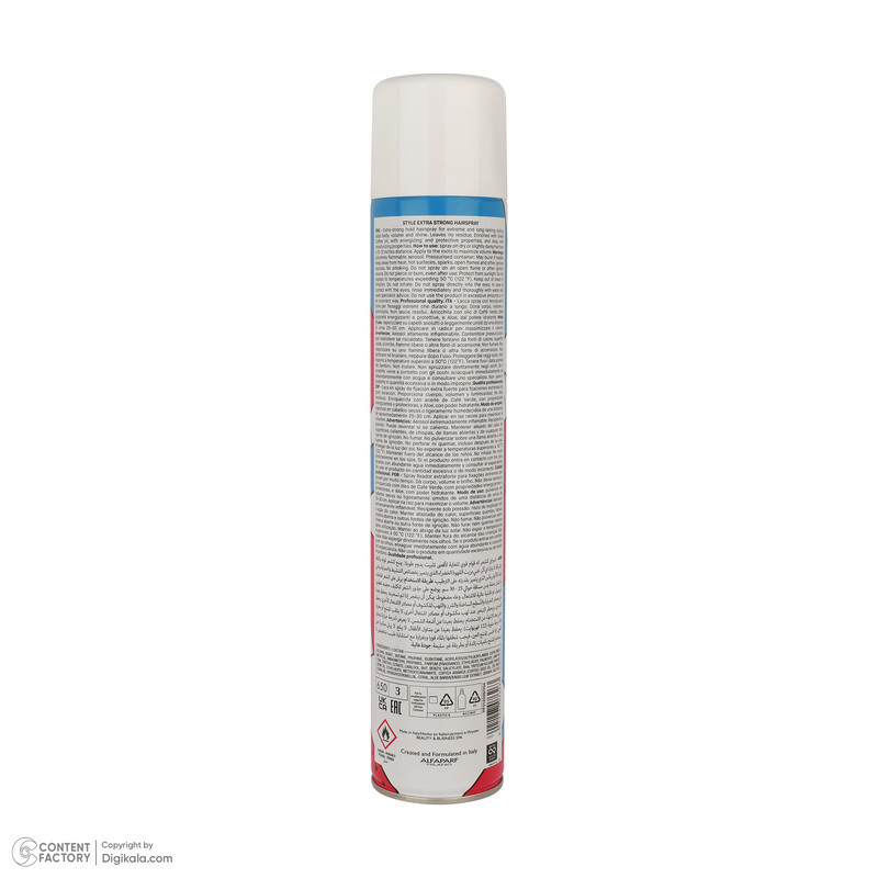 اسپری حالت‌دهنده مو با قدرت حفظ حالت مو چهار یلو مدل EXTRA STRONG-04 مناسب برای موهای انواع مو حجم 500 میلی‌لیتر