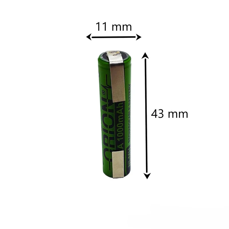باتری نیم قلمی قابل شارژ اوریون مدل AAA 1000mAh بسته دو عددی