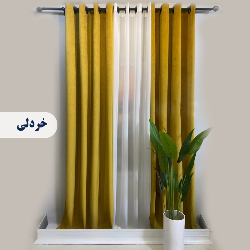 پرده پانچ مدل مخمل کالیفرنیا  سایز 280 × 140 سانتی‌متر