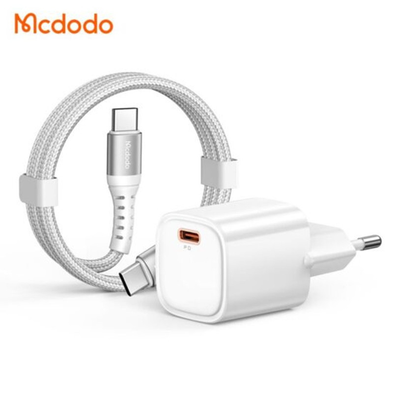 شارژر دیواری 33 وات مک دودو مدل Nano30 CH-008 به همراه کابل usb-C