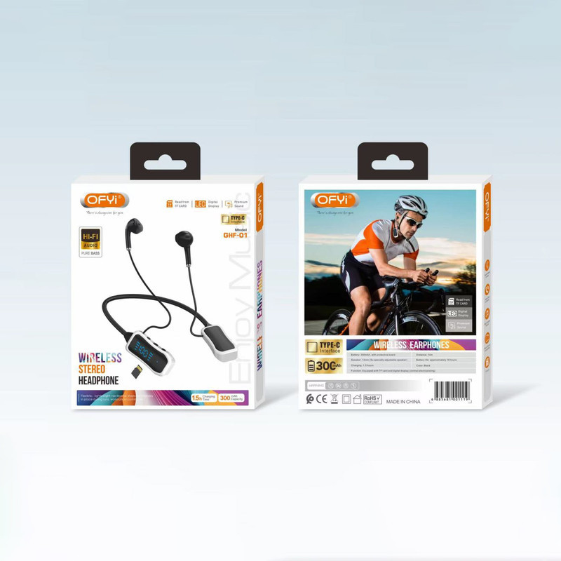 هدفون بلوتوثی اوفی مدل گردنی کد GHF-01
