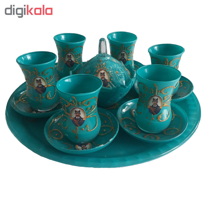 سرویس چای خوری 15 پارچه طرح شاه عباسی کد 1311