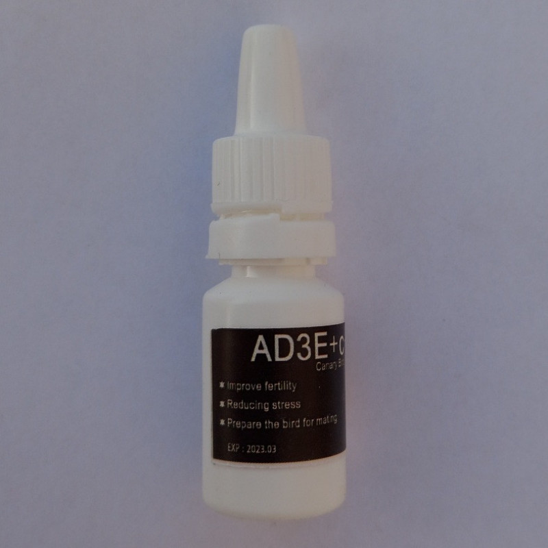 قطره ویتامین پرندگان مدل AD3E+c+k3 حجم 10میلی لیتر