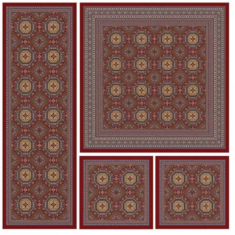 ست رومیزی و رانر 4 تکه مدل سرود مهر N0210