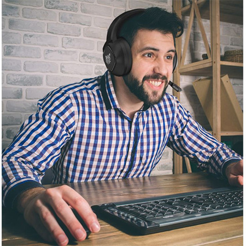 هدست گیمینگ ‌ اونیکوما K19 Professional با نویز کنسلینگ فعال (ANC)، جک 3.5 میلی‌متری صدا، نورپردازی RGB