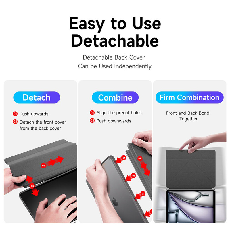 کیف کلاسوری دوکس دوکیس مدل MAGI مناسب برای تبلت اپل iPad Air 13 Inch 20242025 , iPad Pro 12.9 Inch 202020212022