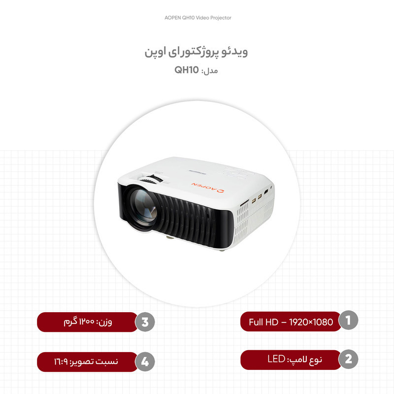 ویدئو پروژکتور ای اوپن مدل QH10