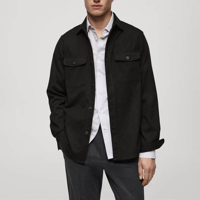 پیراهن مردانه آستین بلند مانگو مدل REGULAR FIT FLANNEL