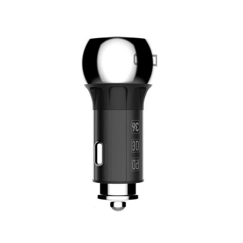 شارژر فندکی الدینیو مدل C1 به همراه کابل تبدیل USB-C