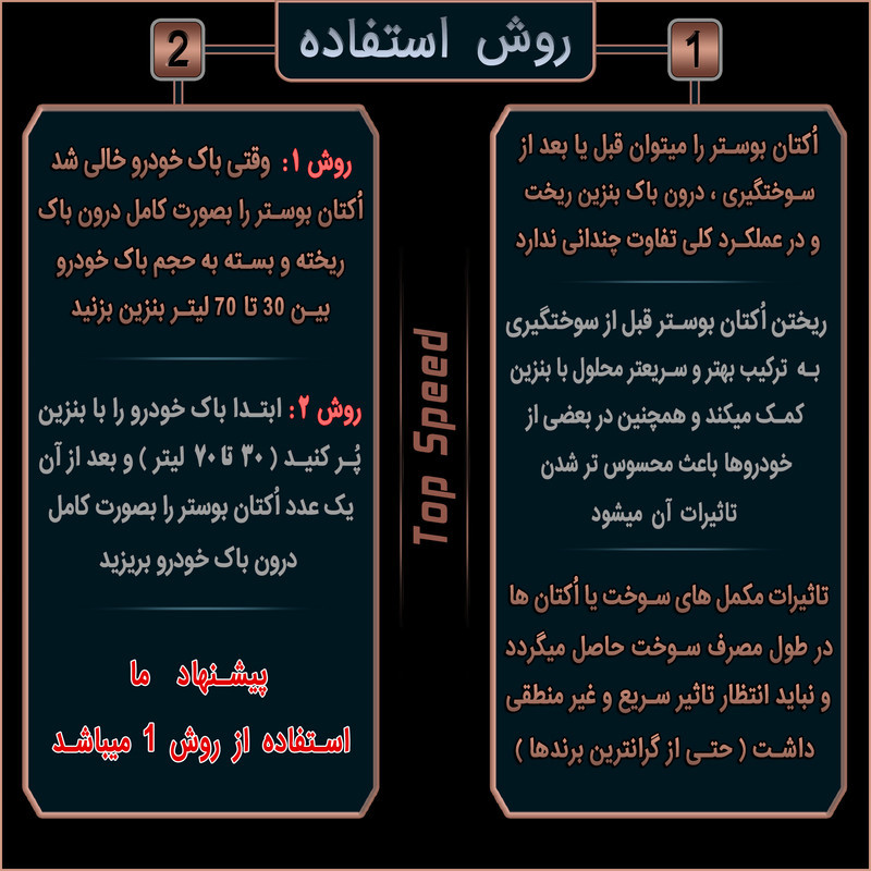 اُکتان بوستر و تمیز کننده انژکتور  تاپ اِسپید  کد T-20 حجم 300 میلی لیتر  بسته 3 عددی