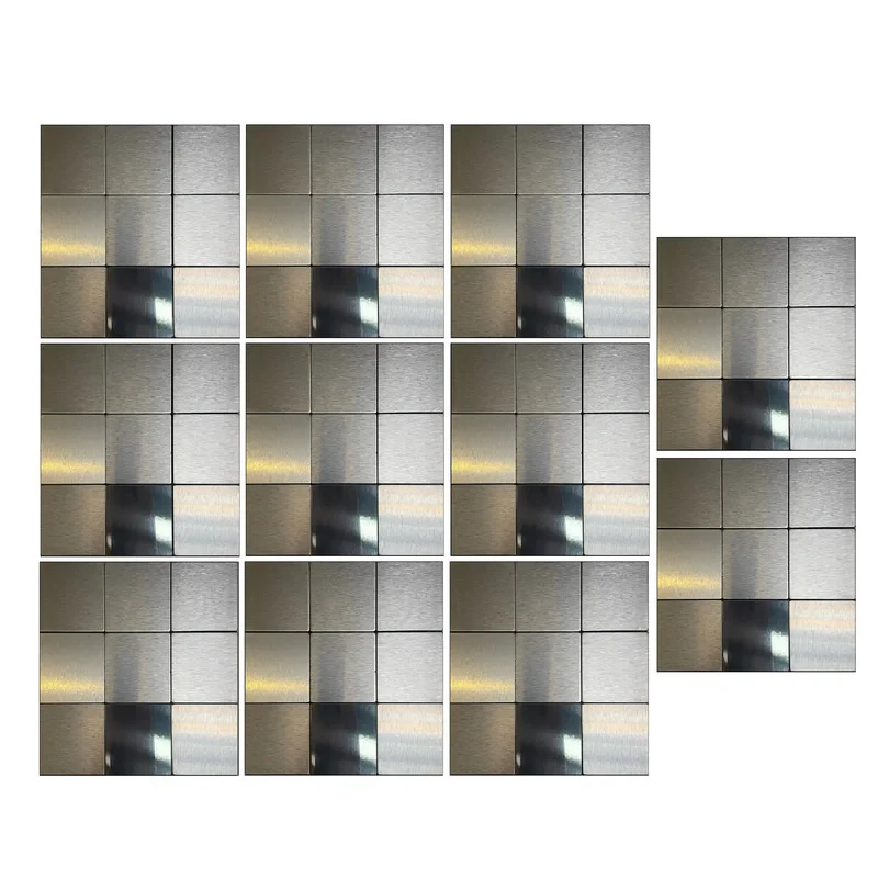 دیوارپوش مدل تایل بین کابینتی پشت چسبدار کد 9009s بسته 11 عددی