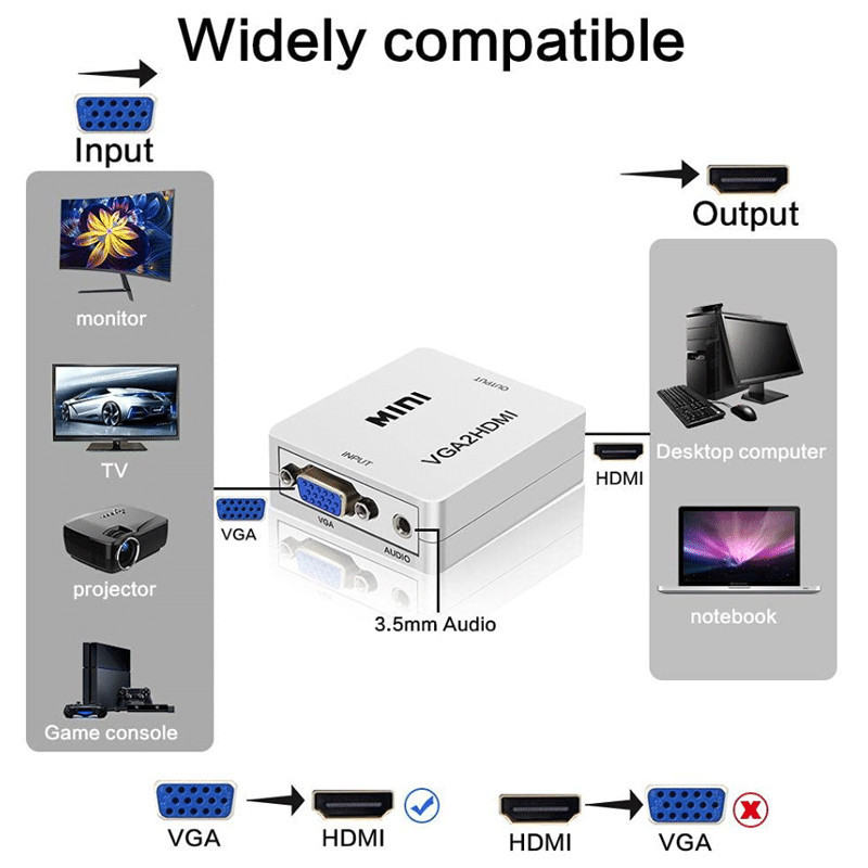 مبدل VGA به HDMI مدل VGA2HDMI