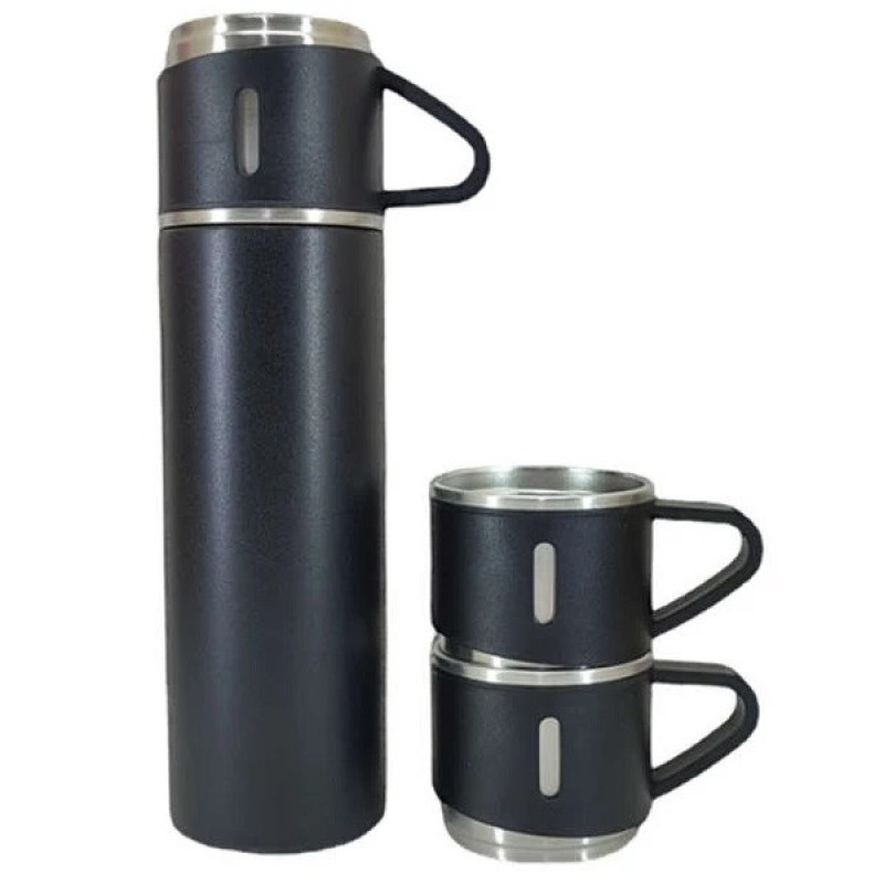 فلاسک مدل hot-cold گنجایش 0.5 لیتر مجموعه 3 عددی به همراه لیوان