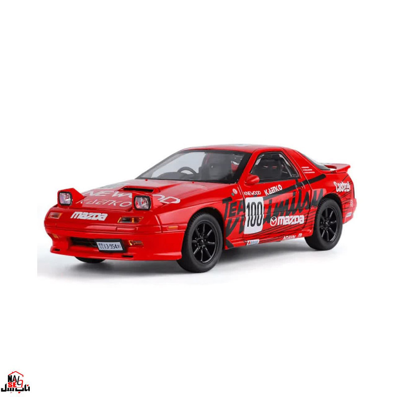 ماکت ماشین ناب سل مدل  مزدا RX7 اسپرت فلزی چراغ تاشو موزیکال  1:24 Mazda RX-7