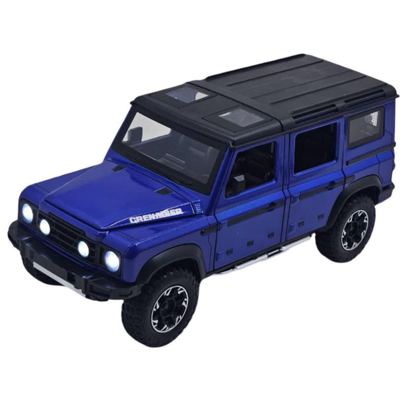 ماکت ماشین ناب سل مدل لندروور پاژن آفرود دودزا فلزی موزیکال چراغدار عقب کش کد Land Rover Offroad Pageant Smoked Metal Musical Lighted